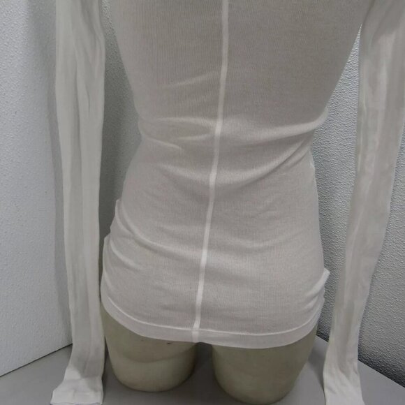 NEW BITE STUDIOS Womens Long-Sleeve Thin Jersey T-Shirt Size S White - Picture 12 of 12